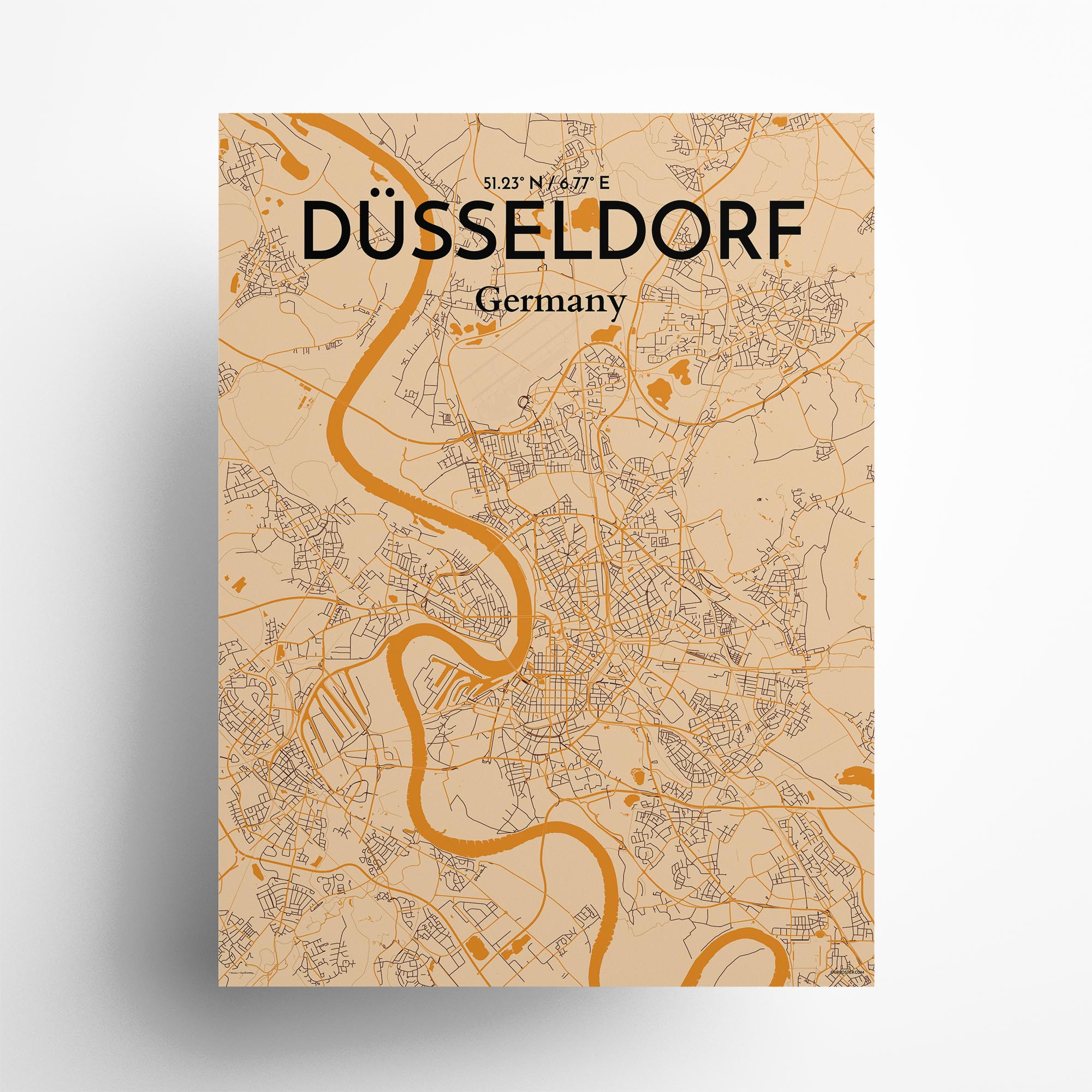 Düsseldorf City Map Poster