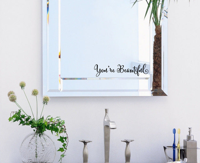 You Re Beautiful Wall Wall Sticker Art Removable