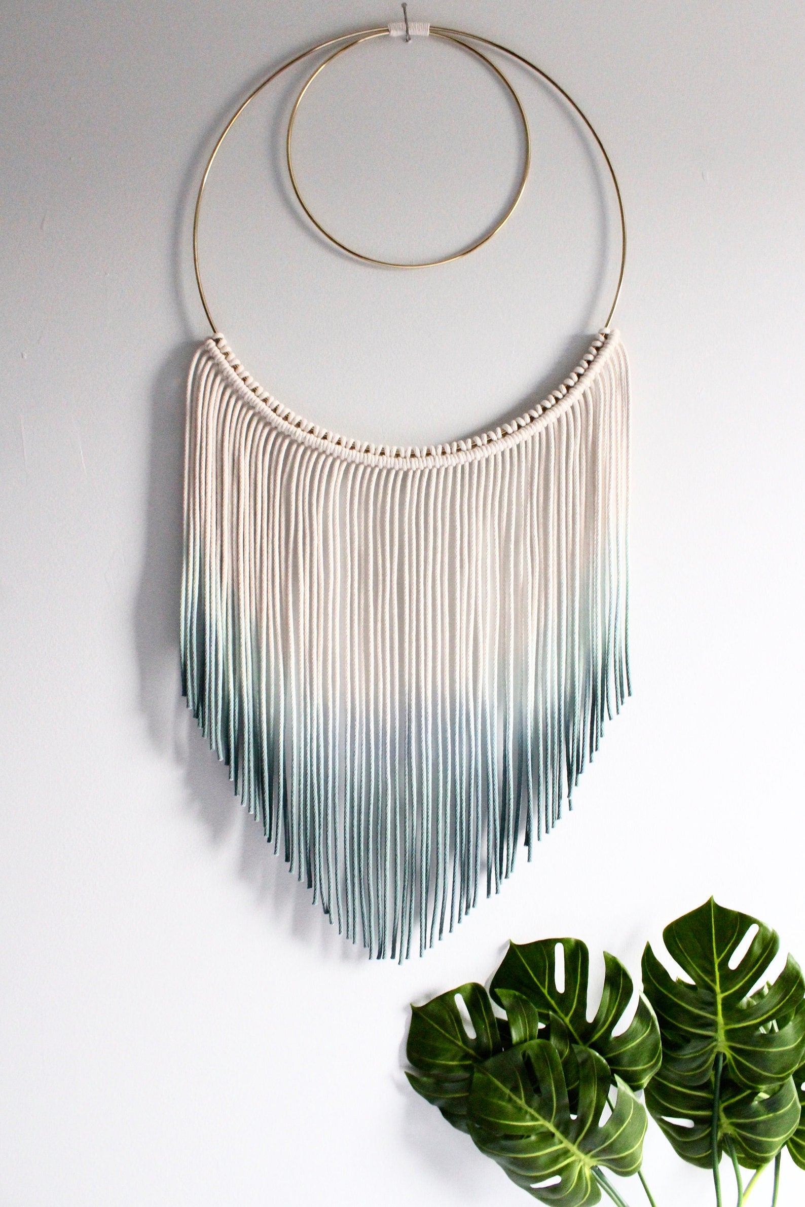 Macrame Wall Hanging, Macrame Wall Art, Dreamcatcher, Dip Dyed