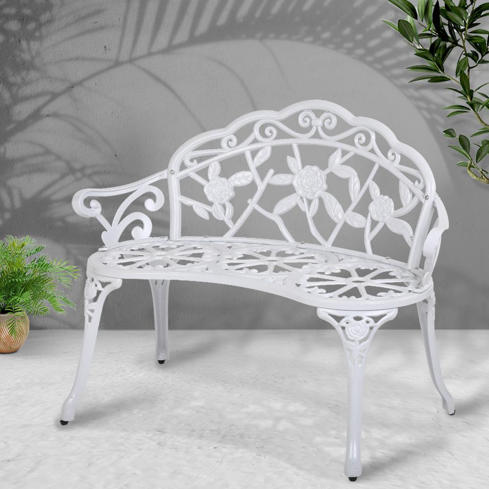 Gardeon Victorian Garden Bench White