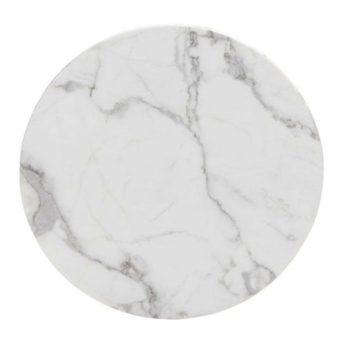 24" X 24" X 16.9" Stone And Gold Faux End Table