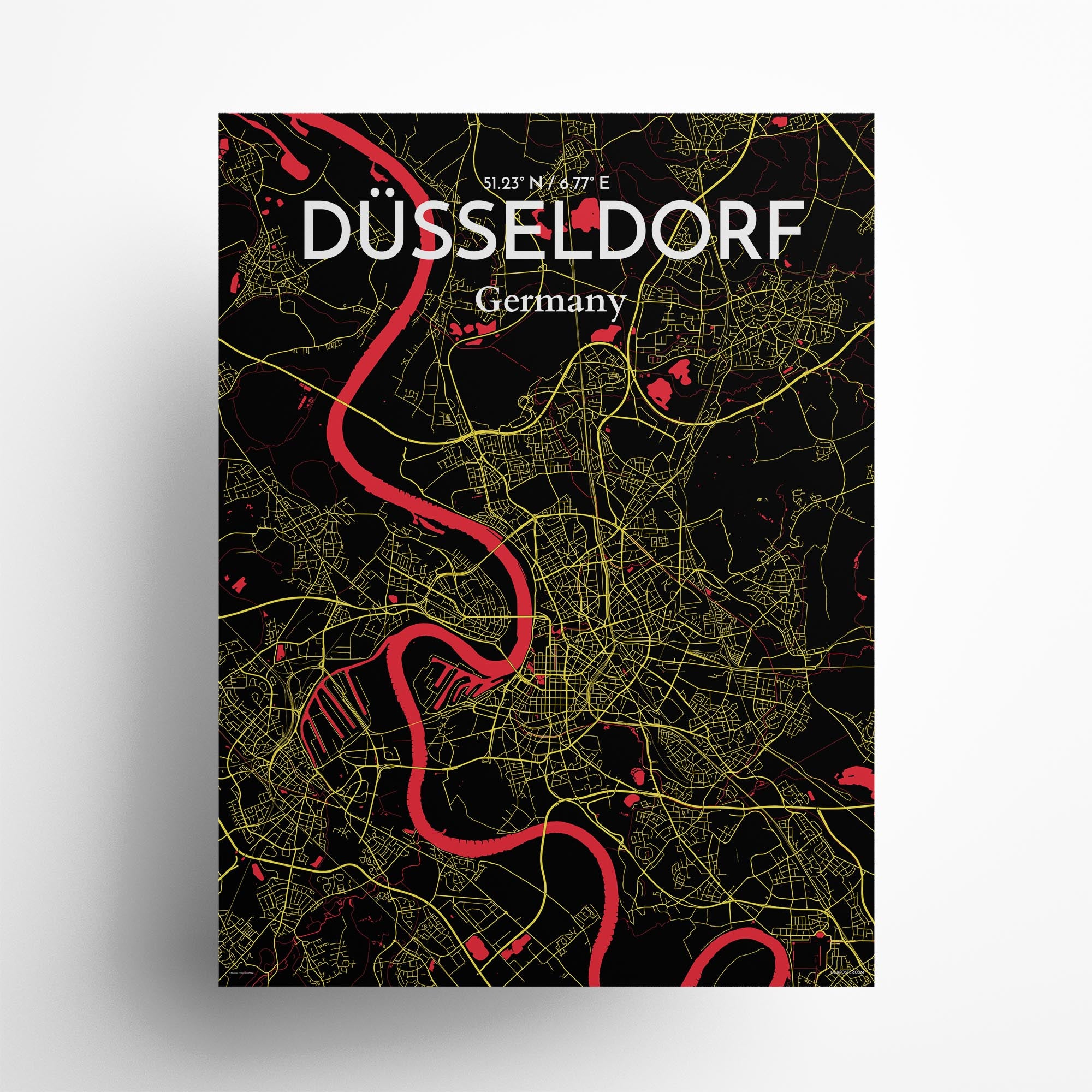 DÃ¼sseldorf City Map Poster